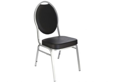 CHAISE RESTO NOIR SIMILI