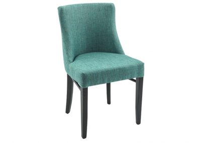 CHAISE BRASSERIE TISSUS TURQUOISE