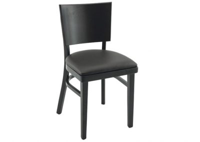 CHAISE CAFETERIA  ASSISE NOIRE