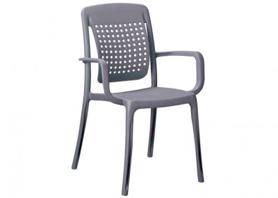 Fauteuil pour snack anthracite