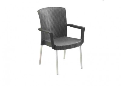 Fauteuil terrasse anthracite