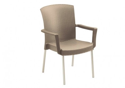 Fauteuil terrasse taupe