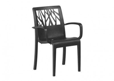 Fauteuil vegetal anthracite