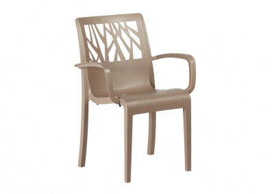 Fauteuil végétal taupe