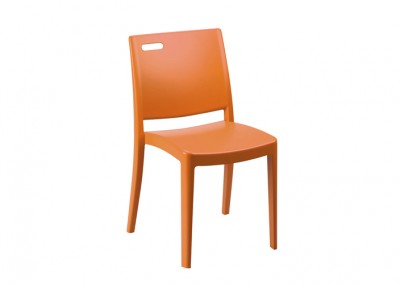 Chaise restauration orange