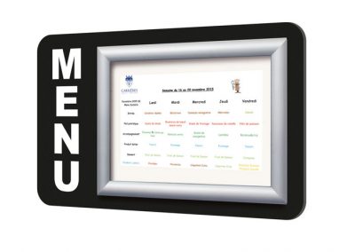 VITRINE AFFICHAGE MENU