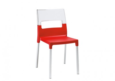 Chaise restaurant design rouge