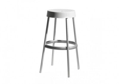 Tabouret brasserie blanc