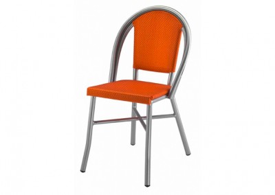Chaise bistrot parisien orange