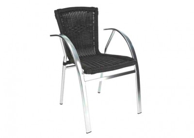 Fauteuil terrasse bistrot noir