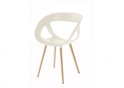 FAUTEUIL RESTAURANT TENDANCE NATUREL-BLANC