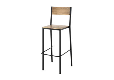 TABOURET BOIS METAL